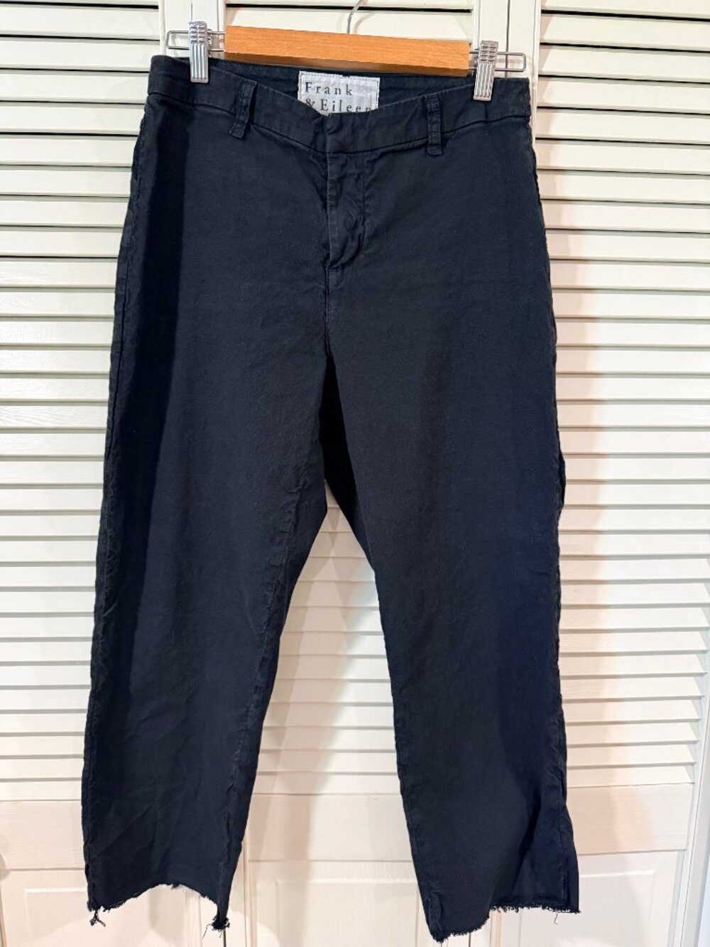 Frank & Eileen Black Fray Kinsler Pants Size 6
